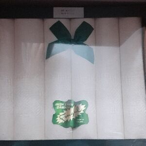 Irish Linen Damask Napkins - White